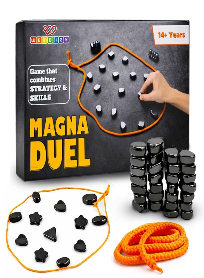 Wembley Magnet Game for Kids | Classic Magnetic Board Game for Adults Family with 24 Pieces & Rope | Strategy & Travel Toys Gift for Boys, Teens Ages 15+ | Mind Challenge Magnet Toy for 2-4 Players - Image 1